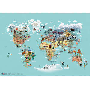 Marmota Maps Världskarta Djurens värld