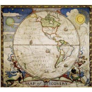 National Geographic Världskarta Explorer-karta - västra halvklotet