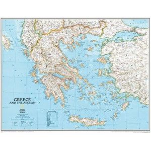 National Geographic Karta Grekland laminerad