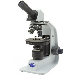 Optika Mikroskop B-150P-MRPL, POL, mono, platt, uppladdningsbart batteri, 400x