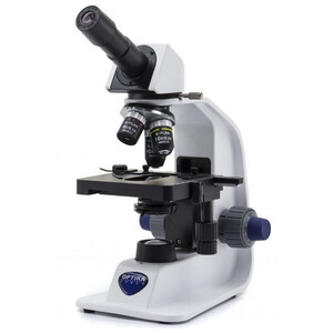 Optika Mikroskop B-153R-PL, platt, mono, uppladdningsbart batteri, 40x-600x