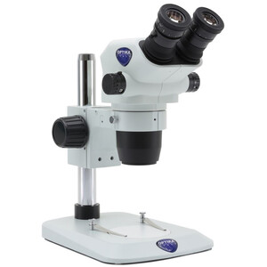 Optika Zoom-stereomikroskop SZO-1, bino, 6,7-45x, Pelarstativ, utan belysning