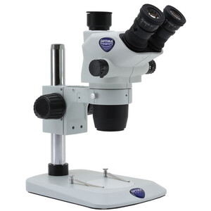 Optika Zoom-stereomikroskop SZO-2, trino, 6.7-45x, pelarstativ, utan belysning