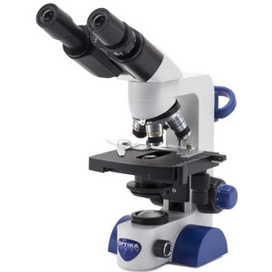 Optika Mikroskop B-67 , bino, 40-600x, LED, laddningsbart batteri, cross-stage