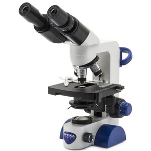 Optika Mikroskop B-69, bino, 40-1000x, LED, laddningsbart batteri, cross-stage
