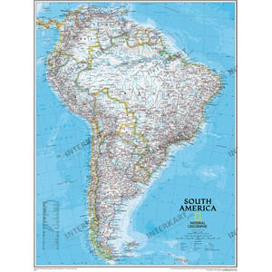National Geographic Kontinentkarta South America (91 x 117 cm)