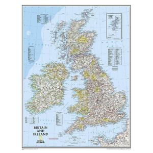 National Geographic Regional karta Brittiska öarna (laminerad)