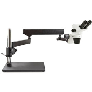 Euromex Zoom-stereomikroskop NZ.1902-A, 6,7x - 45x, ledat armstativ, stativplatta, utan belysning, bino
