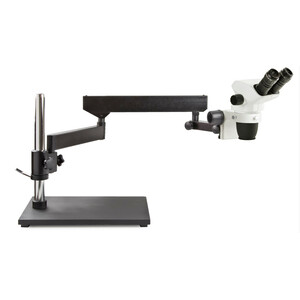 Euromex Zoom-stereomikroskop NZ.1702-AP, 6.5-55x, ledad arm, basplatta, bino