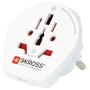Skross Strömförsörjningsenhet Reseadapter World till Europe