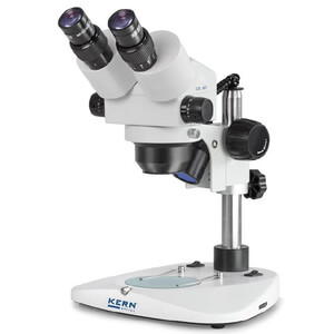 Kern Zoom-stereomikroskop OZL 451, Greenough, Pelare, bino, 0,75-5,0x, 10x/23, 10W Hal