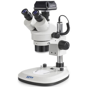 Kern Mikroskop OZL 466C825, Greenough, kolumn, 7-45x, 10x/20, reflekterat ljus 3W LED, ringl., kamera 5MP, USB 2.0