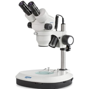 Kern Zoom-stereomikroskop OZM 542, Bino, 7-45x, HSWF10x23, Transmitterat ljus, 3W LED