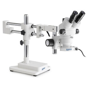 Kern Zoom-stereomikroskop OZM 922, bino, 7x-45x, HSWF10x23mm, stativ, dubbelarm (515 mm x 614 mm) med bordsskiva, ringlampa LED 4,5 W