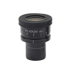 Optika PL10x/24 okular, hög betraktningsvinkel, fokuserbar, med Ögonmusslor - M-880