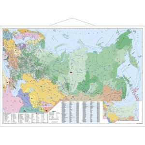 Stiefel Karta Ryssland och Östeuropa politiskt med postnummer
