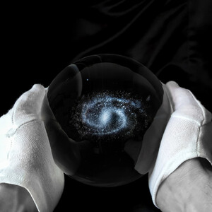 CinkS labs Vintergatan i en glaskula