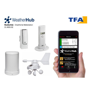 TFA Väderstationsset med klimat-, regn- och vindtransmitter WEATHERHUB