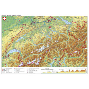 Stiefel Karta Schweiz fysiskt (98x68)