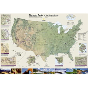 National Geographic Karta US National Parks (106 x 76 cm)