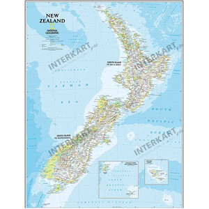 National Geographic Karta Nya Zeeland (60 x 77 cm)