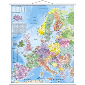 Stiefel Kontinentkarta Postnummer Europa (97 x 119 cm)