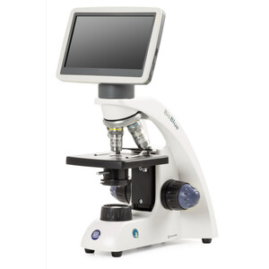 Euromex mikroskop BioBlue, BB.4200-LCD, 7 tums LCD-skärm, SMP 4/10/S40x objektiv, DIN, 40x - 400x, 10x/18, LED, 1W, enkelt sken