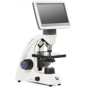 Euromex mikroskop MicroBlue, MB.1001-LCD, 5,6 tums LCD-skärm, Achr. 4/10/S40x objektiv, DIN 35mm perf., 40x - 400x, LED, 1W, enkelt sken