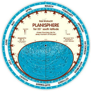 Rob Walrecht Stjärnkarta Planisphere 20°S 25cm