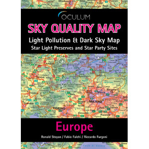 Oculum Verlag Kontinentkarta Sky Quality Map Europe