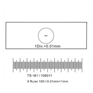 ToupTek Objektmikrometer, linjer (X) 1mm/100 div.x0,01mm