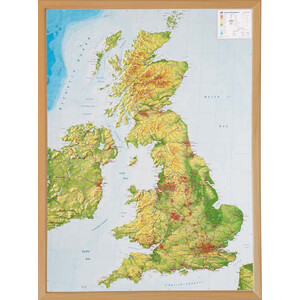 Georelief Karta Great Britain 3D relief map