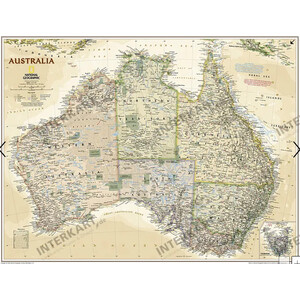 National Geographic Kontinentkarta Australien (77 x 69 cm)