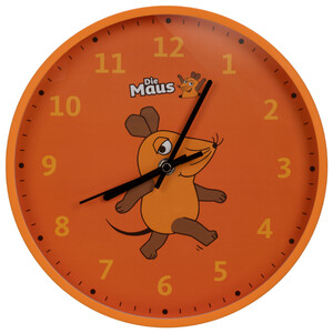 DieMaus Väggklocka för barn orange