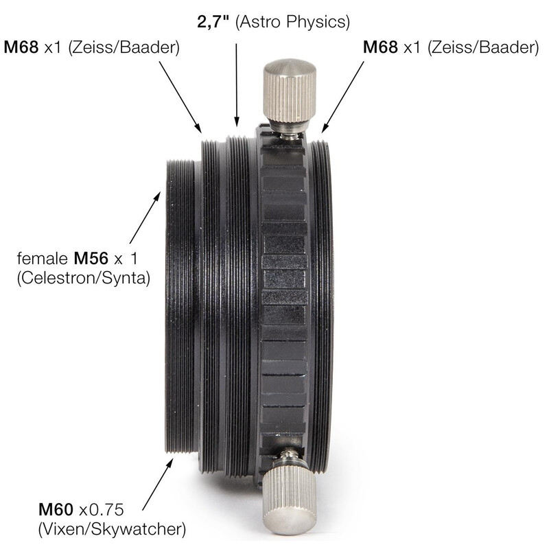 Baader Adapter Okularklämma Fyra-i-ett M56 / M60 / M68 / 2,7"
