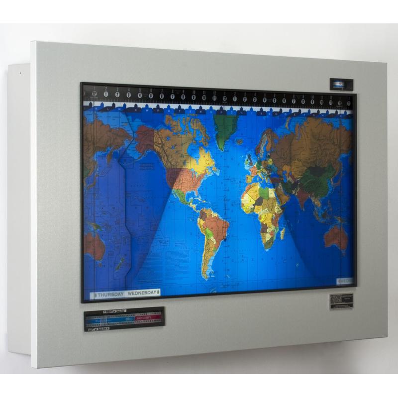 Geochron Original Kilburg i satinerad anodiserad aluminium och svarta lister