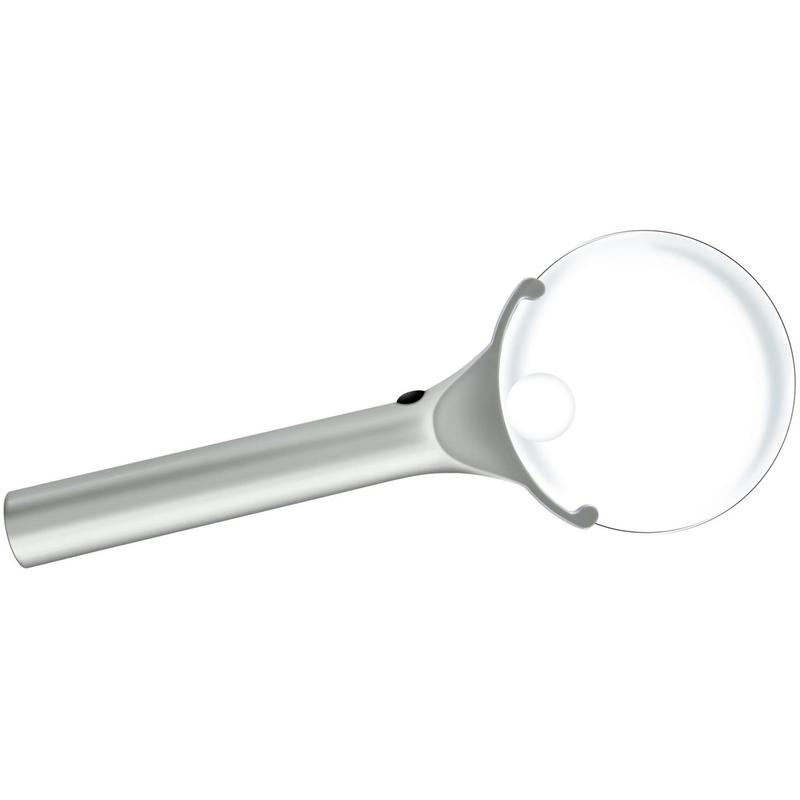 Bresser Lupp LED-förstoringsglas kantfri plast 2,5x, 85mm med fodral