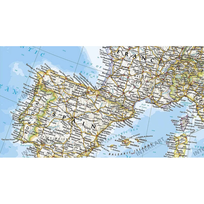 National Geographic Kontinentkarta Europa politiskt 76 x 61 cm