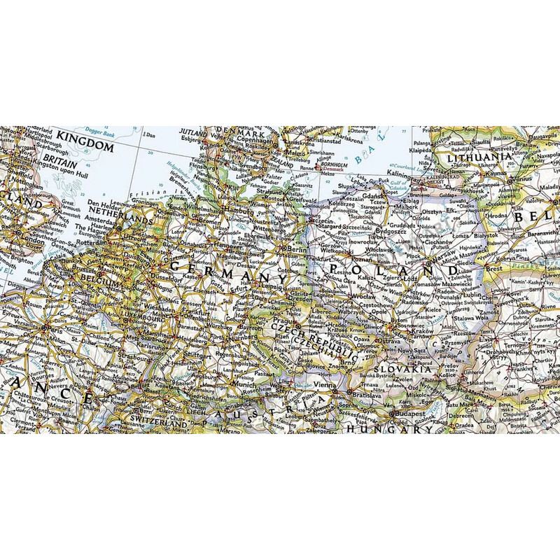 National Geographic Kontinentkarta Europa politiskt 76 x 61 cm