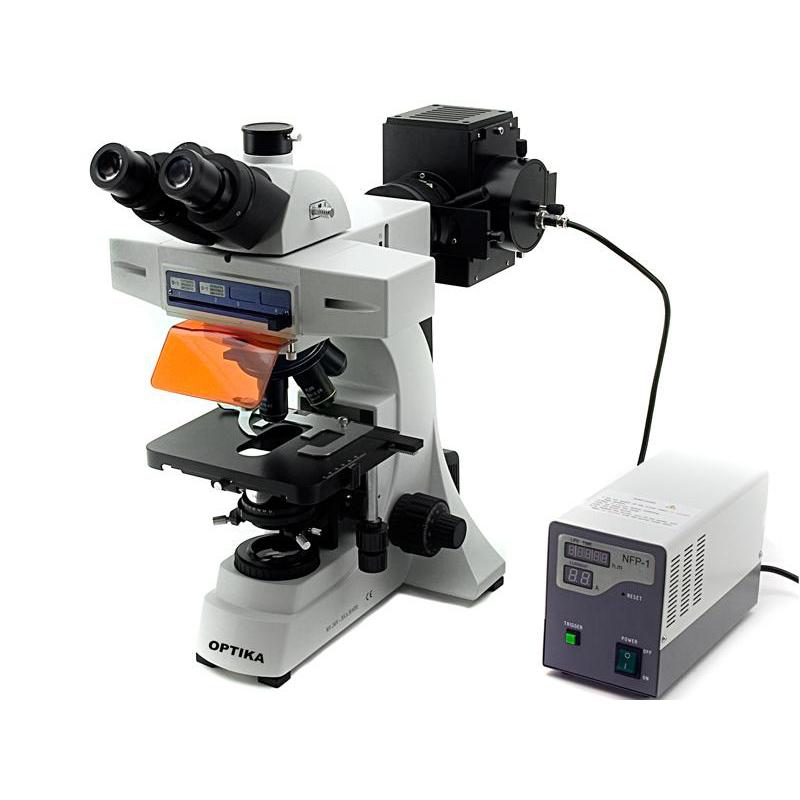 Optika B-600TiFL, trinokulärt, fluorescensmikroskop