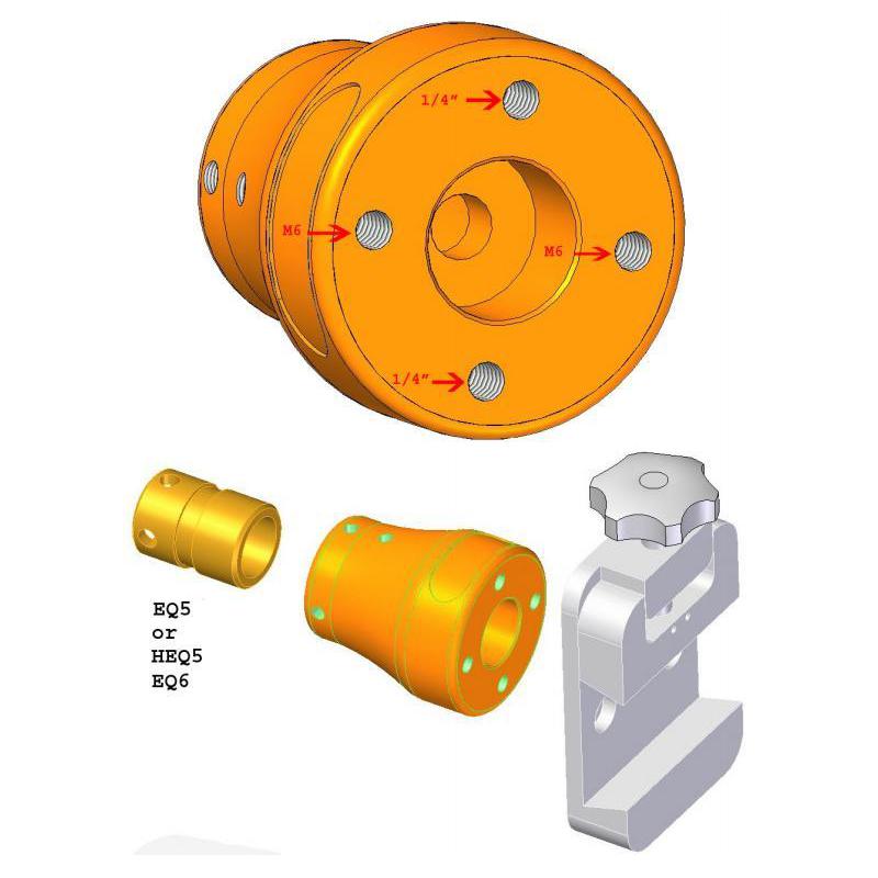 Geoptik Adapter för motviktsstång för EQ-5 / GP