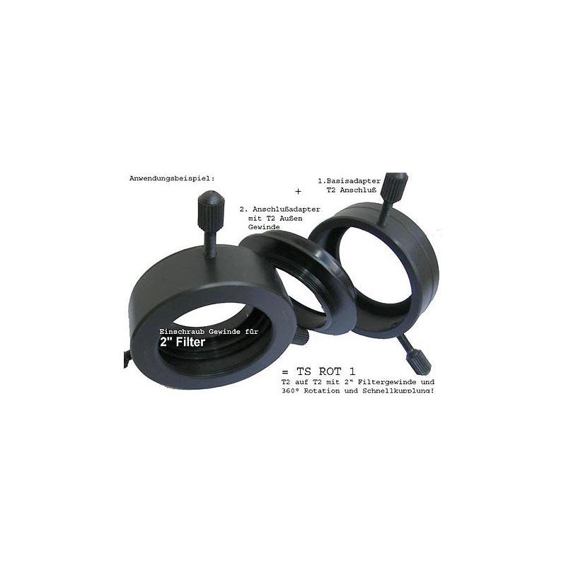 TS Optics Rotator Rotationssystem T2 (inne och på teleskopsidan) på SC-gängan (ute och på kamerasidan)