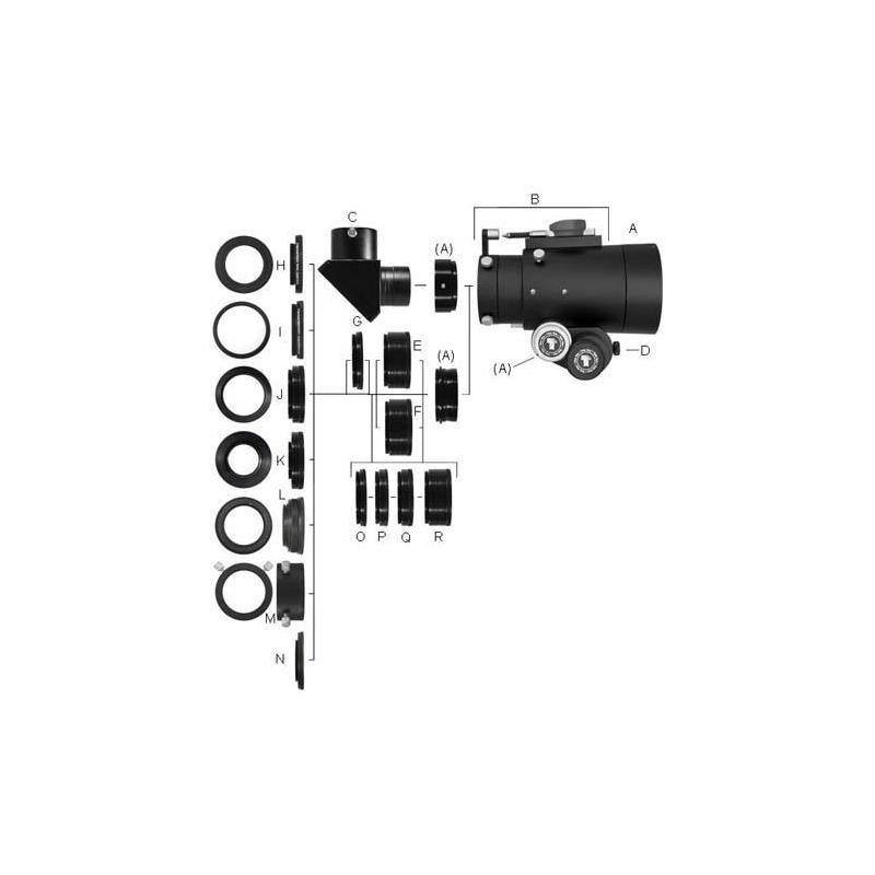 TeleVue Förlängningshylsa Förlängningar 9,5 mm för Imaging System