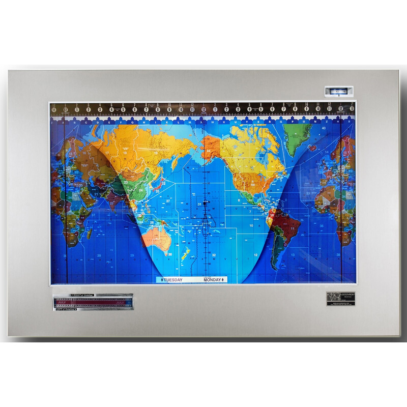 Geochron Original Kilburg med front i anodiserad aluminium i silver