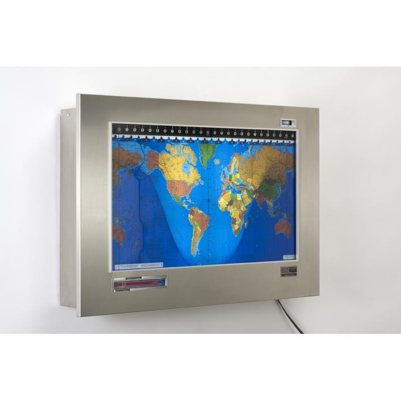 Geochron Original Kilburg med front i anodiserad aluminium i silver