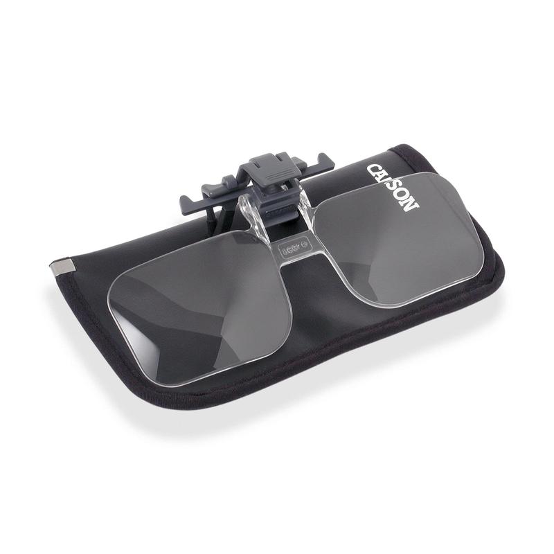 Carson Clip & Flip-luppfäste för glasögon 1,5x