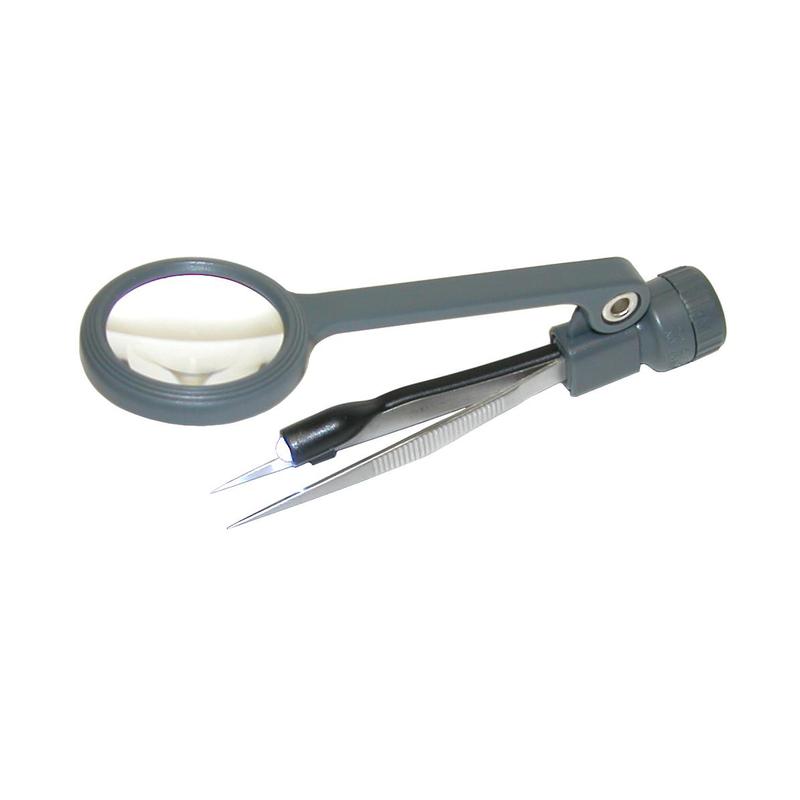 Carson Lupp Belyst MagniGrip 4,5x med pincett och ljus