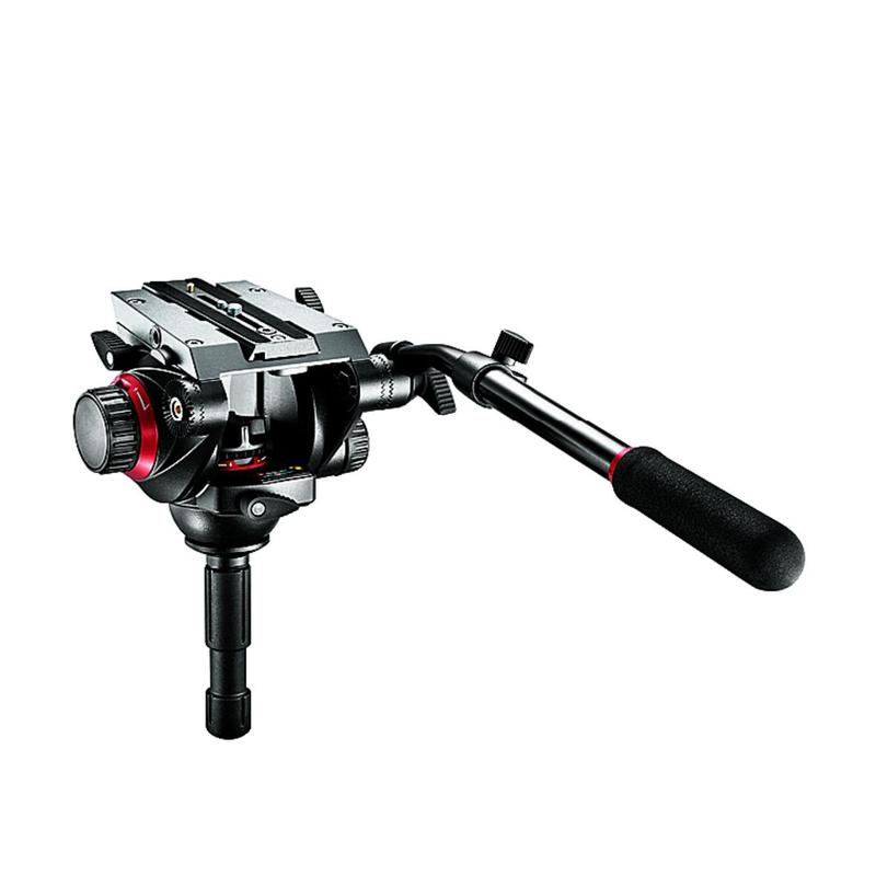 Manfrotto 2-vägstilt 504HD Pro Fluid videopanoramahuvud med Snabbkopplingsplatta 501PL