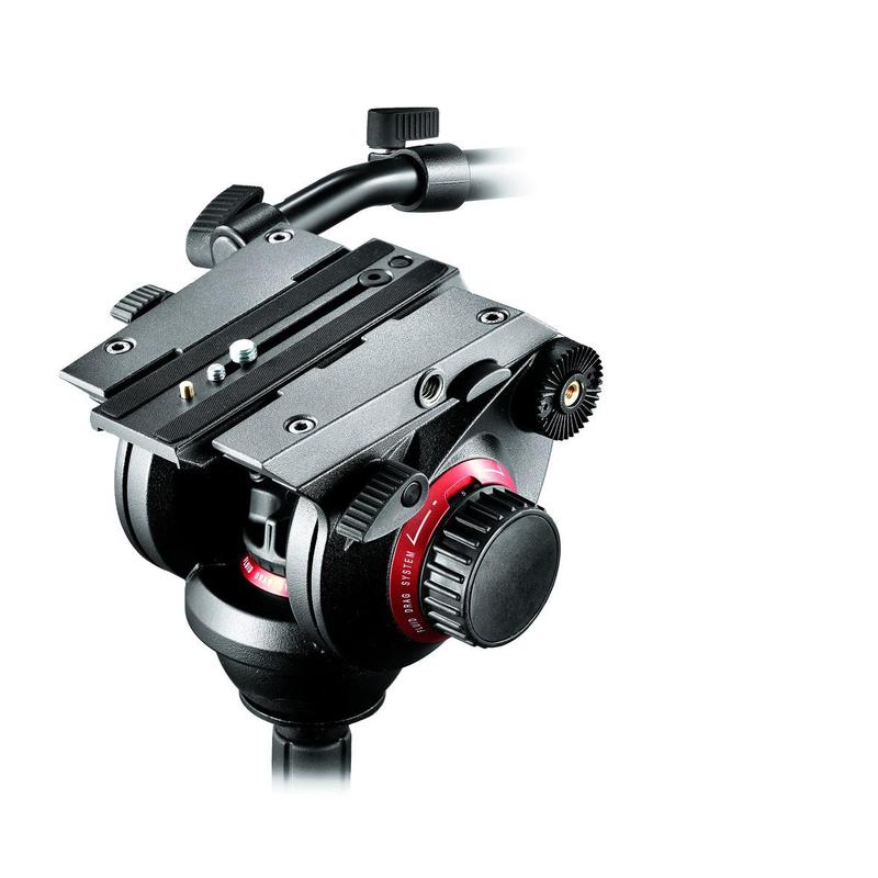 Manfrotto 2-vägstilt 504HD Pro Fluid videopanoramahuvud med Snabbkopplingsplatta 501PL