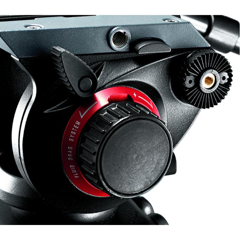 Manfrotto 2-vägstilt 504HD Pro Fluid videopanoramahuvud med Snabbkopplingsplatta 501PL
